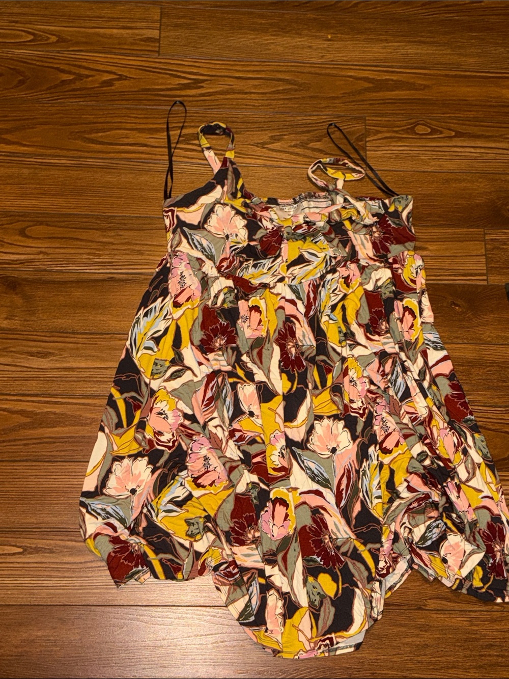 torrid Floral Sundress in Black, Yellow & Pink